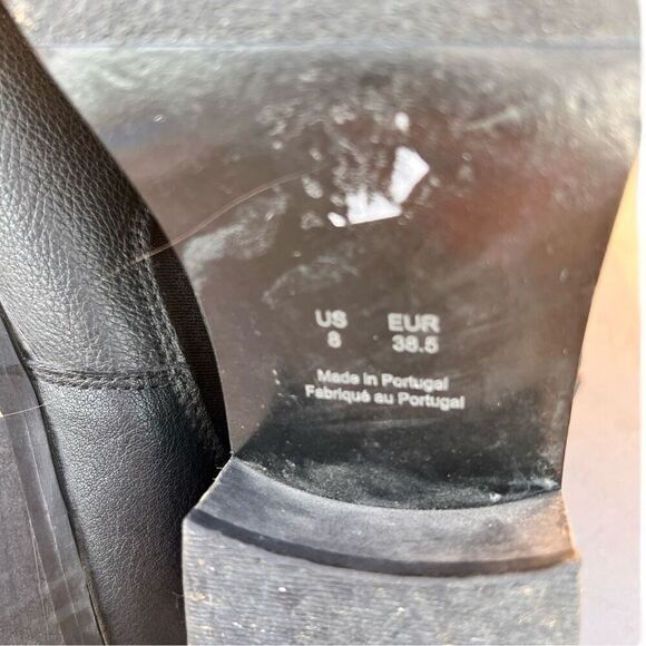 Frank & Oak Black Leather Slip On Chelsea Ankle  Boots  Booties Women size 8 - Picture 6 of 7